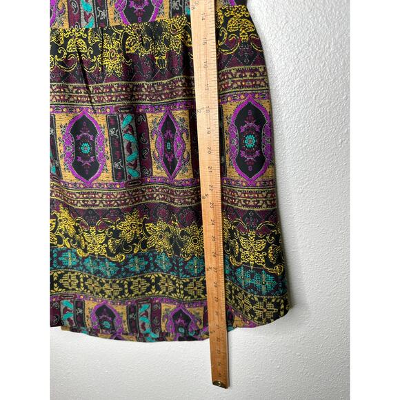 RVCA Multicolor Floral Print Cutout Triangle Back Round Neck Mini Dress S - Picture 11 of 16